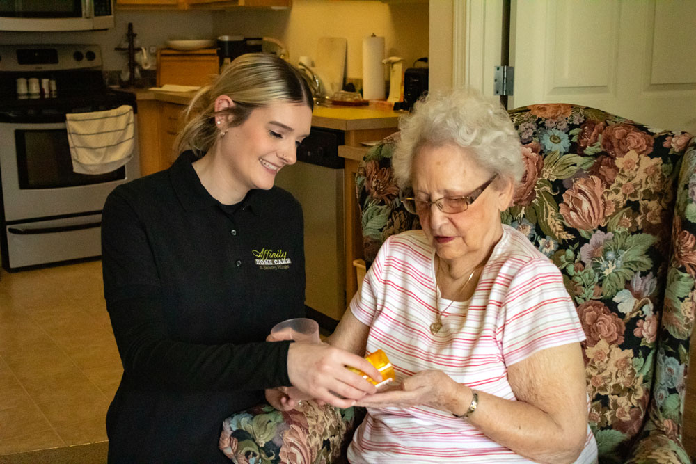 Medication assistance at Affinity Senior Home Care in Portland Oregon
